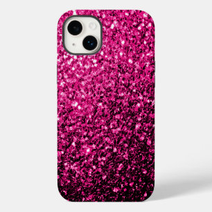 Heißrosa falscher Glitter funkelt iPhone 14 Plus Hülle
