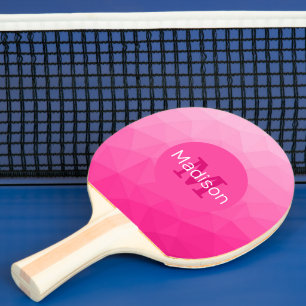 Heißrosa Farbverlauf Geometrisches Maschenmuster M Tischtennis Schläger