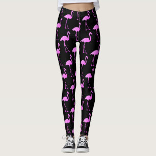 Heißrosa Flamingo Vogel drucken Yoga und trainier Leggings