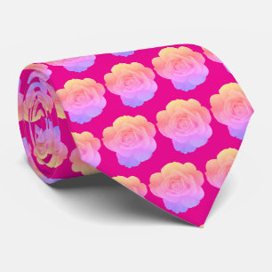 Heißrosa florale Rosenmuster abstrakt Geschenk Fav Krawatte