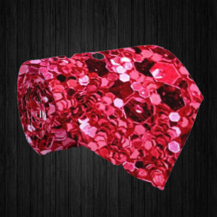 Heißrosa Glitzer-Faux-Glitter-Luxus Krawatte