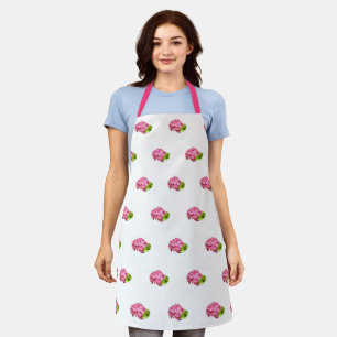 Heißrosa Hortensien-Design-Schürze Schürze