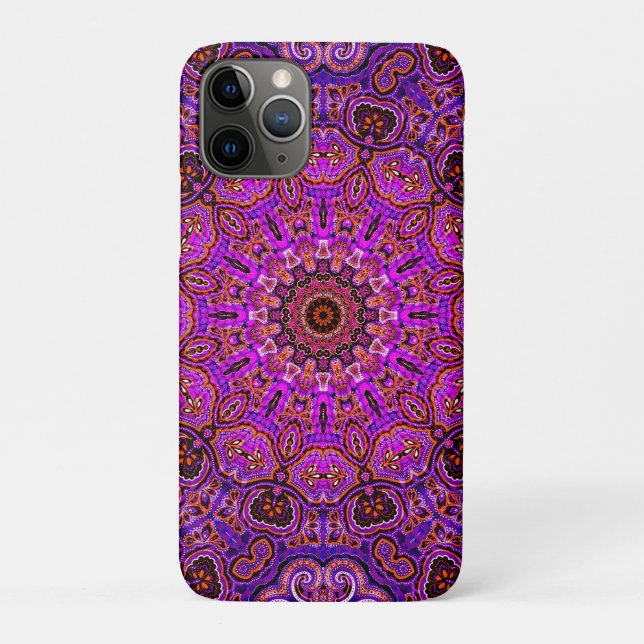 Heißrosa Mandala Case-Mate iPhone Hülle (Rückseite)