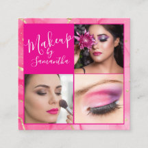 Heißrosa Marmor Schrift Foto Make-up 