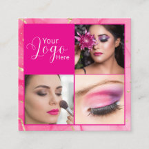 Heißrosa Marmor Schrift Foto Make-up 