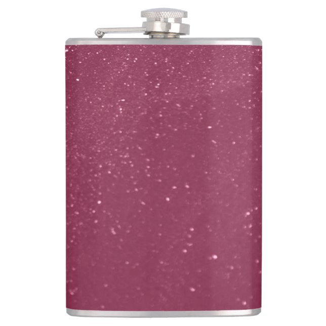 Heißrosa Sand Flachmann (Vorderseite)