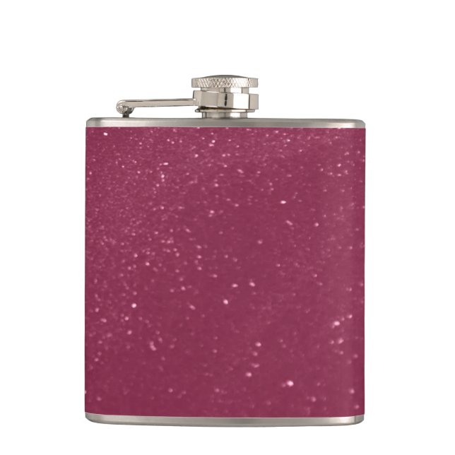Heißrosa Sand Flachmann (Vorderseite)
