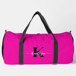 Heißrosa-schwarzes Monogramm Duffle Bag