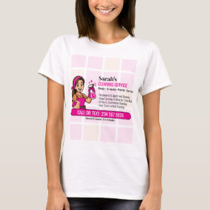 Heißrosa Sprühflasche Zimmermädchen Anruf Hausrein T-Shirt