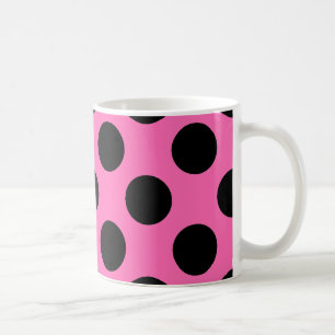 Heißrosa Tupfen Kaffeetasse