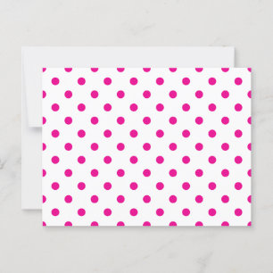 Heißrosa Tupfen Postkarte