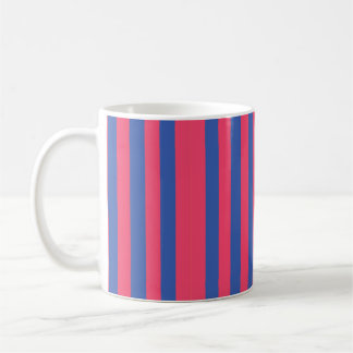 Heißrosa und königsblaue fett gedruckte vertikale kaffeetasse