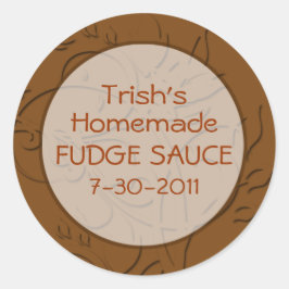 Heißsauce oder Schokolade-Sauce Runder Aufkleber