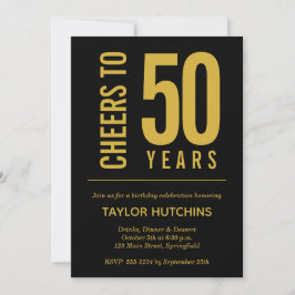Heißt auf 50 Jahre Schwarz und Gold Geburtstag Einladung
