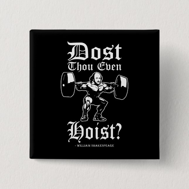 Heißt du überhaupt? - Funny Novelty Shakespeare Button (Vorderseite)