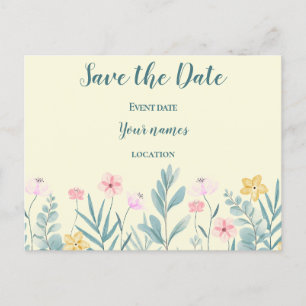 Heitere floral  postkarte