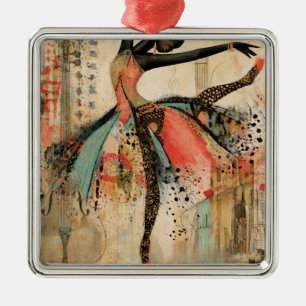 Heitere Geigenmusik Spitze Ballerina Ornament Aus Metall