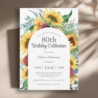 Heitere Sonnenblumen Botanische 80. Geburtstagspar