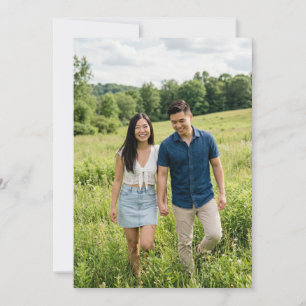 Heiterer Grüner Realistisches Foto Einladung