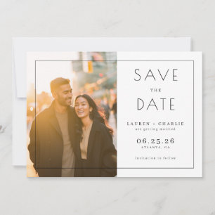 Heiteres Beiges Minimalistisches Foto Save The Date
