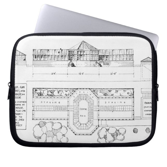 Heizsystem für ein Treibhaus, ein Konservatorium Laptopschutzhülle (Vorderseite)