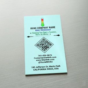 Heizung und Kühlung (QR-Code, Logo & Slogan) HLK Magnetische Visitenkarte
