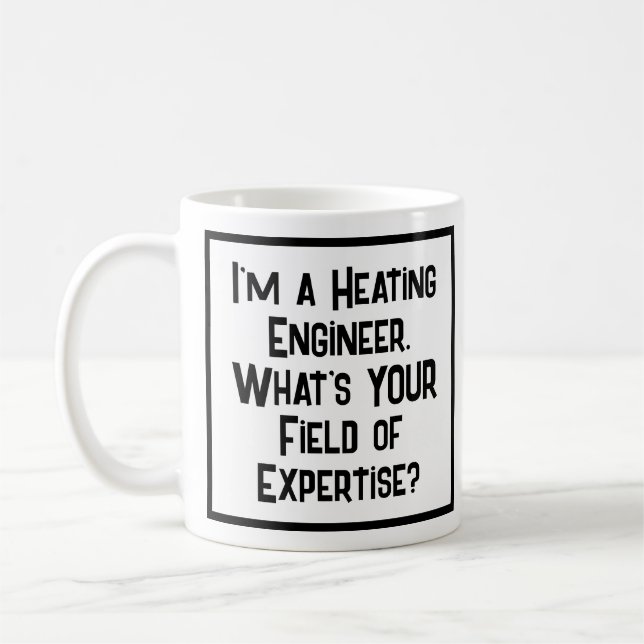 Heizungstechniker. Was ist IHR Fachgebiet? Kaffeetasse (Links)