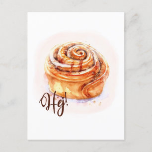Hej ! Carte postale Kanelbullar Fika