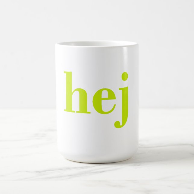 Hej - Schwedisches Hallo Kaffeetasse (Mittel)