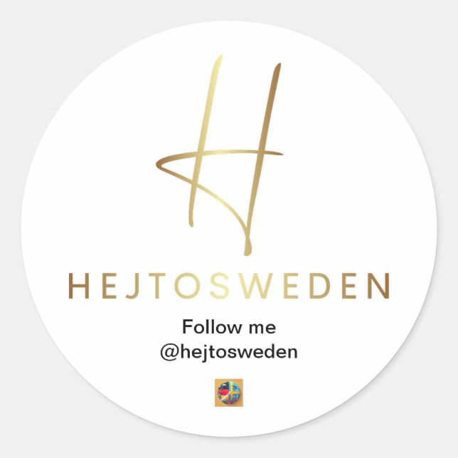 Hejtosweden Aufkleber (Vorderseite)