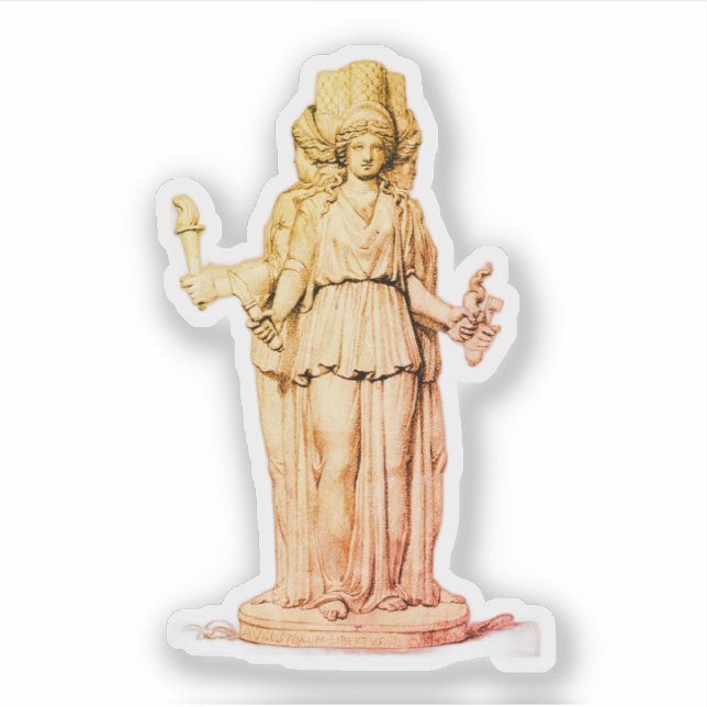 Hekate als dreifache Gottheit Aufkleber (Vorderseite)