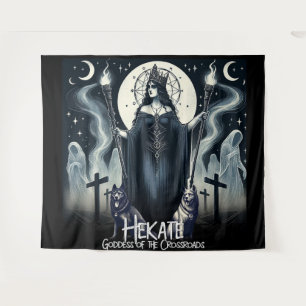 Hekate Goddess of the Crossroads Ghosted Spirits Wandteppich