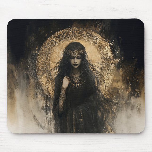 Hekate Göttin der Hexerei Triple Moon Goddess 4 Mousepad (Vorne)