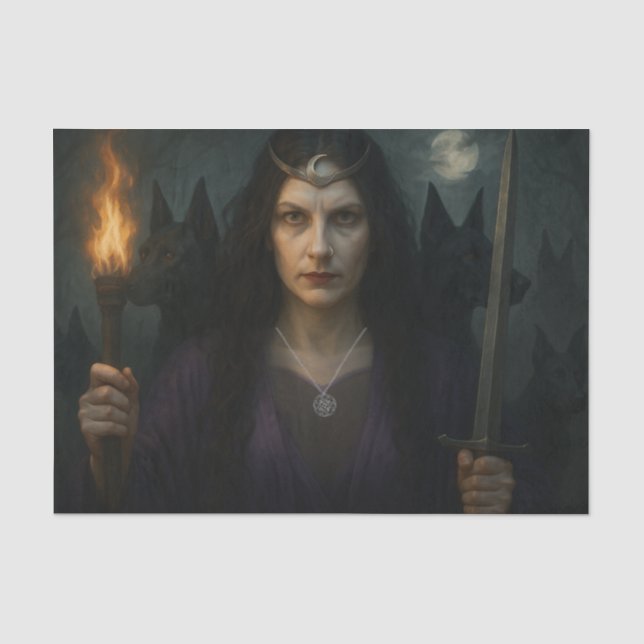 Hekate, Göttin der Kreuzung Seidenpapier (Vorderseite)