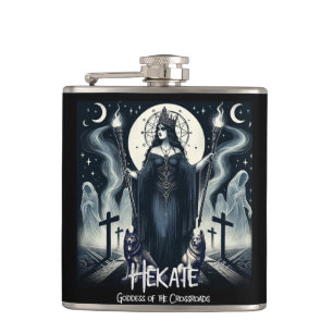 Hekate Göttin der Kreuzungen Geister Flachmann