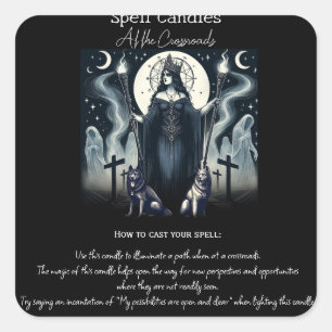 Hekate Göttin Kreuzungspunkt-Zauber Absichten Magi Quadratischer Aufkleber