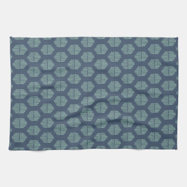 Hekse Aquamarin + Blau  Geschirrtuch (Horizontal)