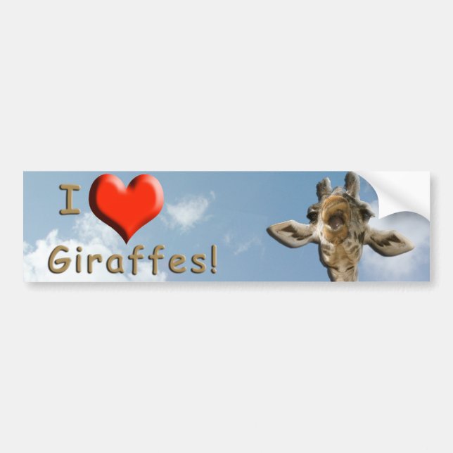 Helaines doof Giraffe Autoaufkleber (Vorne)