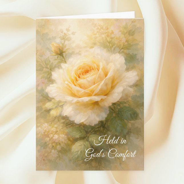 Held in God’s Comfort Faith Sympathy Karte (Von Creator hochgeladen)
