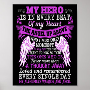 Held ist Herz Engel Gedanke Alzheimerheimer's Krie Poster