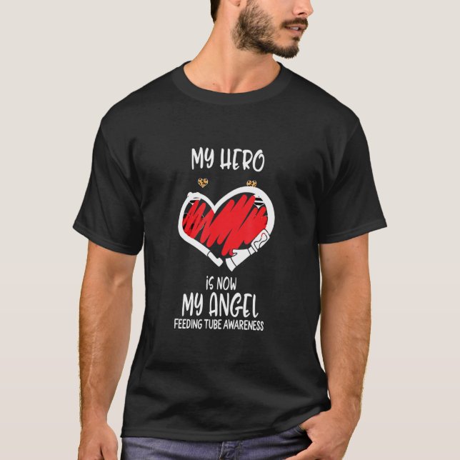 Held ist jetzt My Angel Fütternd Tube Awareness Ri T-Shirt (Vorderseite)