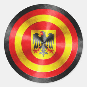 Held-Schild Kapitän-Deutschland Runder Aufkleber