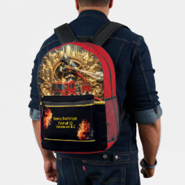 Helden der Stadt Feuerwehrleute Goldene Stunde Bedruckter Rucksack