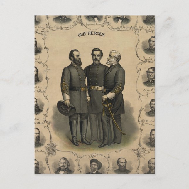Helden des Bürgerkriegs Postkarte (Vorderseite)