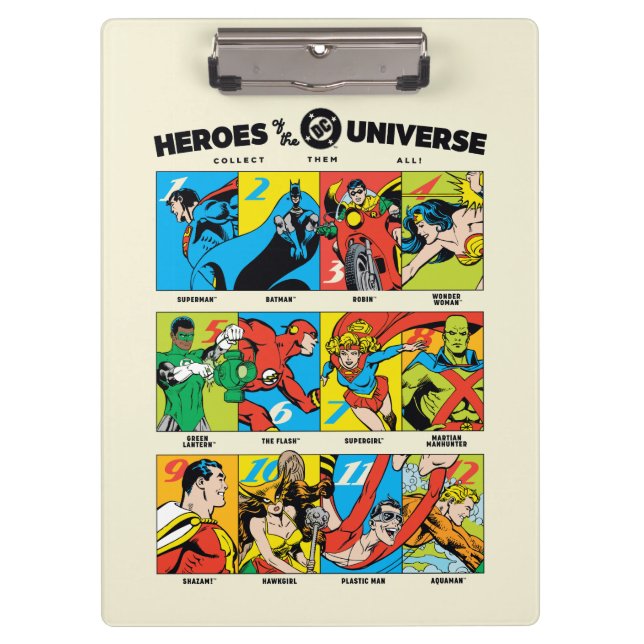 Helden des DC™ Universums Klemmbrett (Vorderseite)