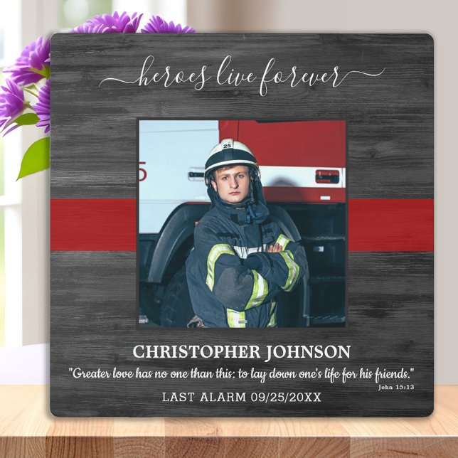 Helden leben für immer gestorben Feuerwehrgefecht Fotoplatte (Von Creator hochgeladen)