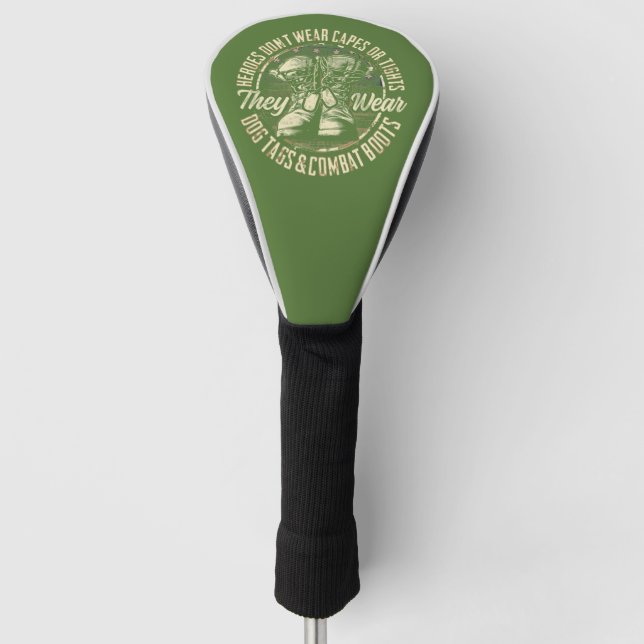 Helden tragen keine Kapen und Zähne Golf Headcover (Vorderseite)
