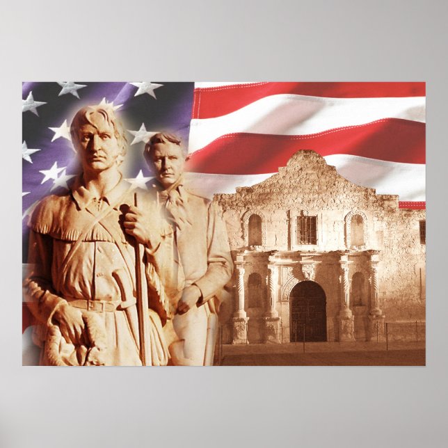Helden von The Alamo, San Antonio, Texas Poster (Vorne)