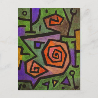 Heldens Rosen Abstract von Paul Klee Postkarte