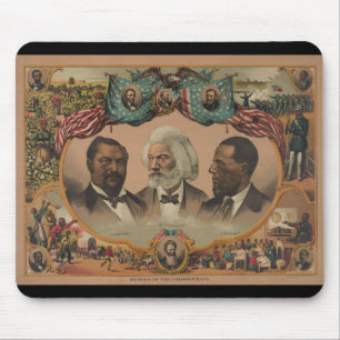 Helder des farbigen Rennens Frederick 1881 Mousepad